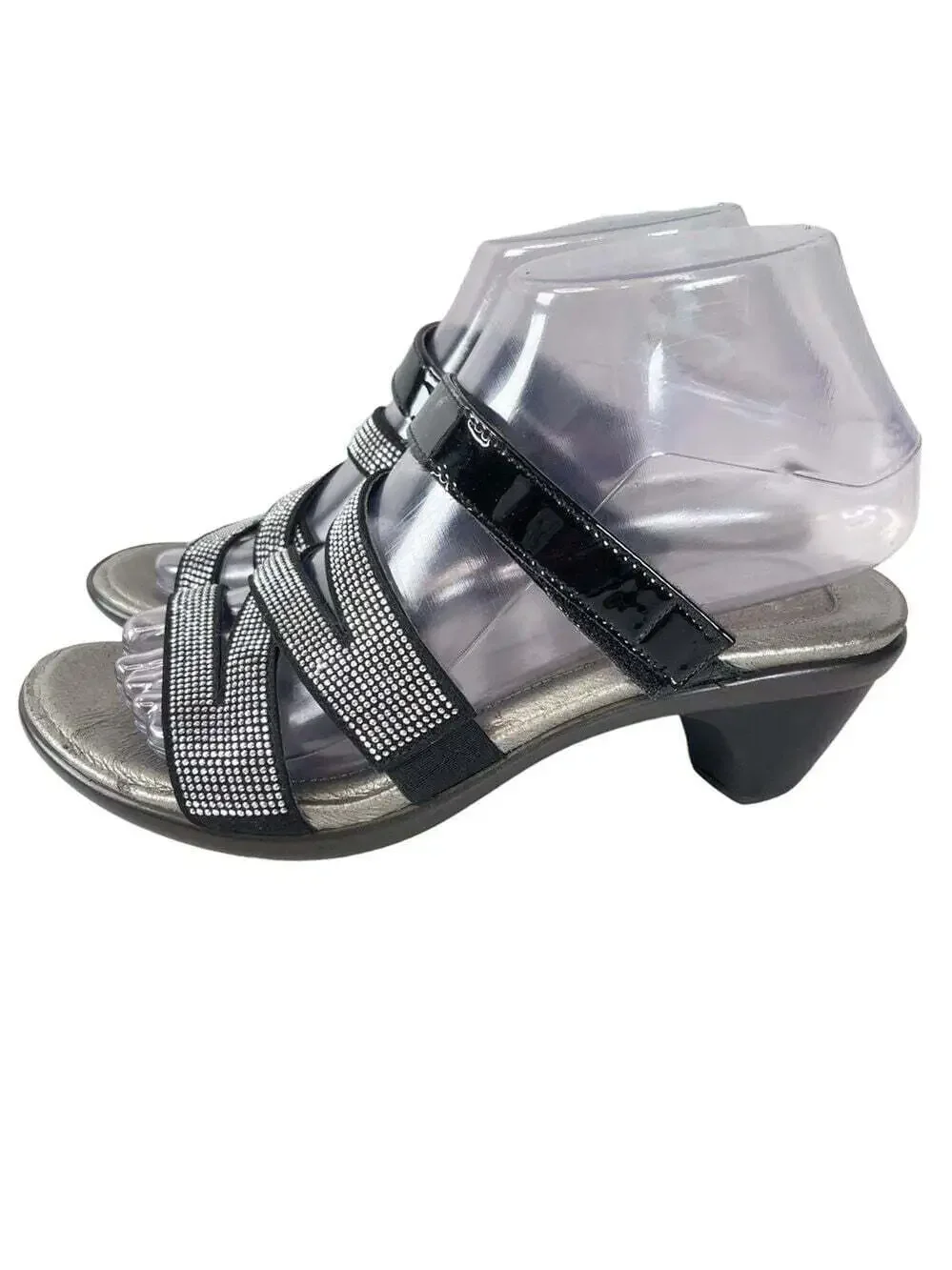 Naot black silver